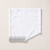 Modernes Grau striped Entwurf Badhandtuch Set (Waschlappen)