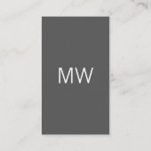 Modernes Grau / Symbol Visitenkarte (Rückseite)