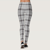 Modernes Grau-Tartan-Muster Leggings (Rückseite)