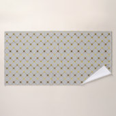 Modernes Grau- und Gold Dot Grid Badehandtuch (Badehandtuch)