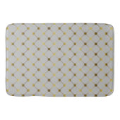 Modernes Grau- und Gold Dot Grid Badematte (Vorderseite)