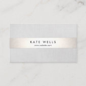 Modernes Grau und Imitate - Silberstreifen Visitenkarte (Vorderseite)