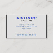 Modernes Grau und Matte Black Visitenkarte (Rückseite)