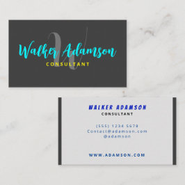 Modernes Grau und Matte Black Visitenkarte