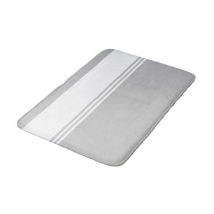 Modernes Grau und Weiß gestreift Badematte