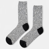 Modernes Grau und Weiß Terrazzo Socken (Linkes Detail)