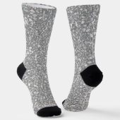 Modernes Grau und Weiß Terrazzo Socken (Gewinkelt)