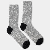 Modernes Grau und Weiß Terrazzo Socken (Rechts)