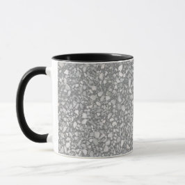 Modernes Grau und Weiß Terrazzo Tasse
