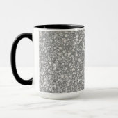 Modernes Grau und Weiß Terrazzo Tasse (Links)