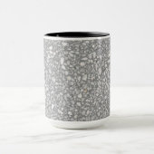 Modernes Grau und Weiß Terrazzo Tasse (Zentrum)