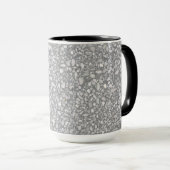 Modernes Grau und Weiß Terrazzo Tasse (VorderseiteRechts)