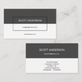 Modernes Grau Visitenkarte (Vorne/Hinten)