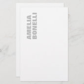 Modernes Grau Weiß Minimalistisch Beruflich Briefpapier (Vorne/Hinten)