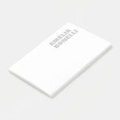 Modernes Grau Weiß Minimalistisch Beruflich Post-it Klebezettel (angewinkelt)