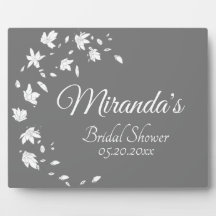 Modernes, grau-weißes Brautparty