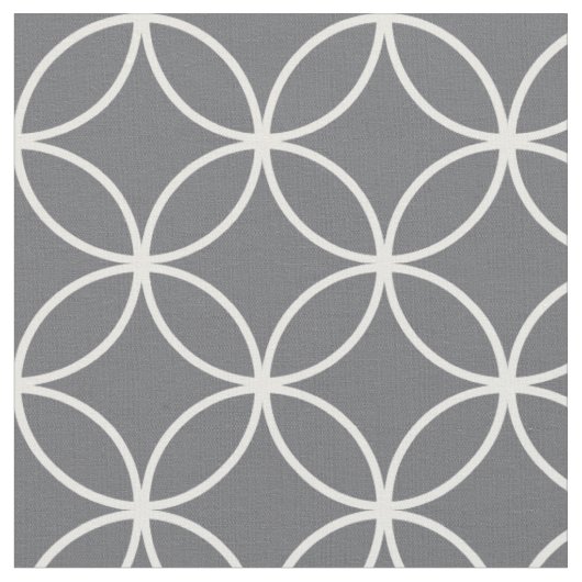 Modernes, grau-weißes Karonmuster Stoff (Nahaufnahme)