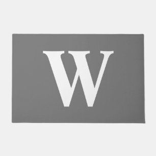 Modernes, grau-weißes, Minimalistisches, feines Mo Fußmatte