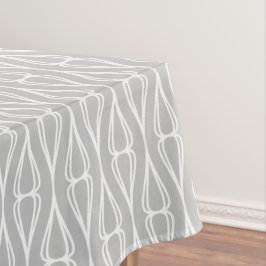 Modernes, grau-weißes Muster Tischdecke
