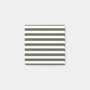 Modernes, grau-weißes Streifen Minimalistisch Eleg Post-it Klebezettel