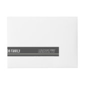 Modernes Grau | White Contemporary Address Label (Vorderseite)