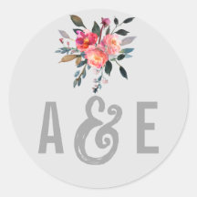 Modernes Grau | Winter Blume Hochzeiten Umschlag A