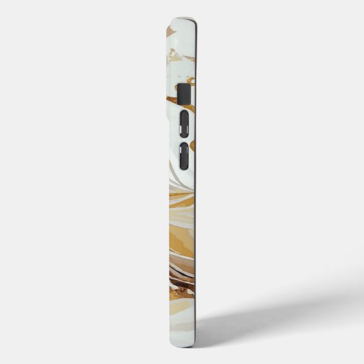 Modernes, grau-Wirbles Marmortexturmonogramm Case-Mate iPhone Hülle (Rückseite / Links)