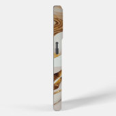 Modernes, grau-Wirbles Marmortexturmonogramm Case-Mate iPhone Hülle (Rückseite / Rechts)