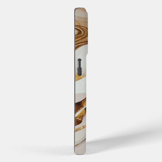 Modernes, grau-Wirbles Marmortexturmonogramm Case-Mate iPhone Hülle (Rückseite / Rechts)