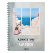 Modernes Grauen Reisebuch Foto und Text Notizblock (Vorderseite)