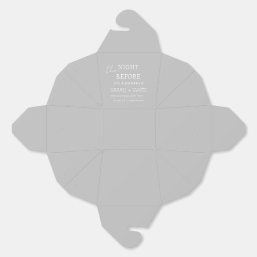 Modernes Graues Abendessen vor der Probe Geschenkschachtel (Ungeklappt)