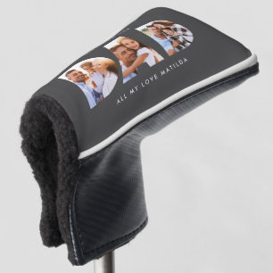 Modernes graues Foto Golf Personalisiertes Geschen Headcover