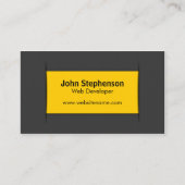 Modernes graues Gelb Visitenkarte (Vorderseite)