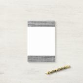 Modernes graues Gewebe Post-it Klebezettel (Auf Schreibtisch)