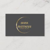 Modernes Graues Gold, QR Code Berufliches Foto Visitenkarte (Vorderseite)