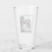 Modernes Graues Liebe Script-Foto Glas (Rückseite)