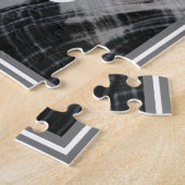 Modernes graues Liebe Script Foto Valentinstag Puzzle (Seite)