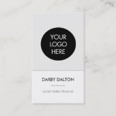 Modernes graues Logo-Sozialmedium-Visitenkarte Visitenkarte (Vorderseite)