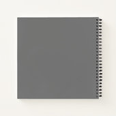 Modernes Graues Minimal Wedding Gästebuch Notizblock (Rückseite)