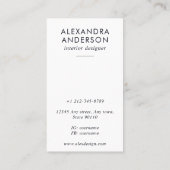 Modernes graues Monogramm für Wasserfarben Minimal Visitenkarte (Rückseite)