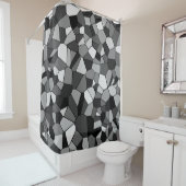 Modernes graues Mosaikmuster Duschvorhang (Beispiel)