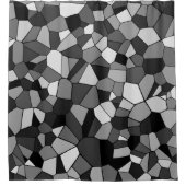 Modernes graues Mosaikmuster Duschvorhang (Vorderseite)