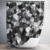 Modernes graues Mosaikmuster Duschvorhang