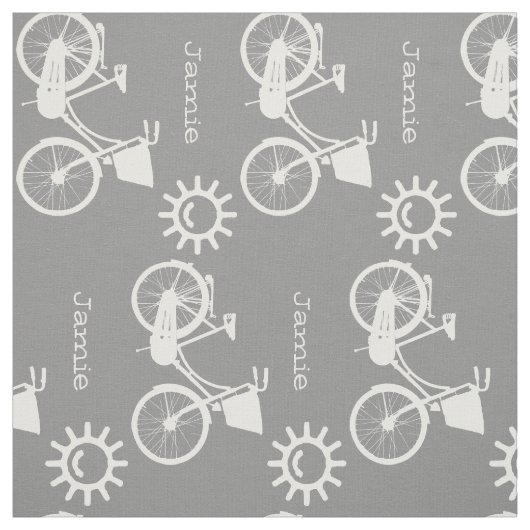 Modernes graues Muster Sunshine Bicycle Personalis Stoff (Muster)