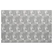 Modernes graues Muster Sunshine Bicycle Personalis Stoff (Fat Quarter (45,7 x 55,9 cm))