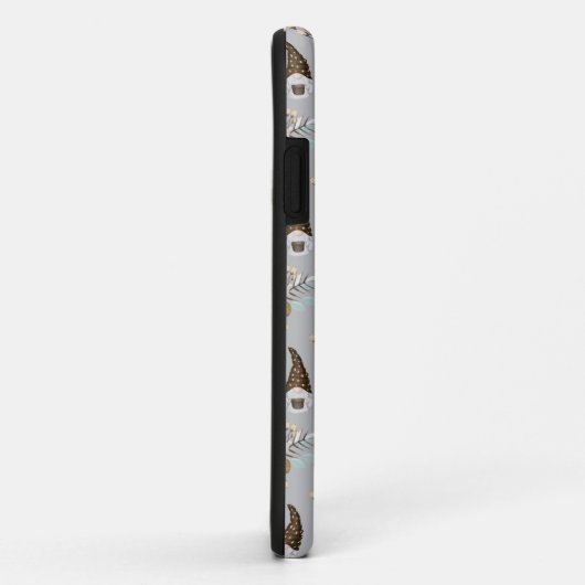 Modernes graues neutrales Gnome Weihnachtsmuster C Case-Mate iPhone Hülle (Hinten/Rechts)