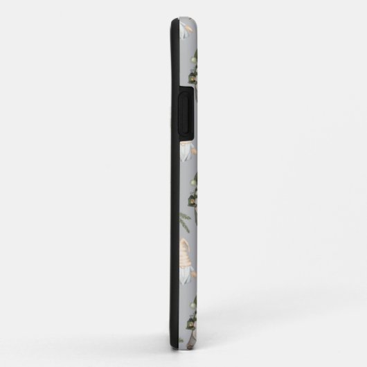 Modernes graues, neutrales Weihnachtsmuster Case-Mate iPhone Hülle (Hinten/Rechts)