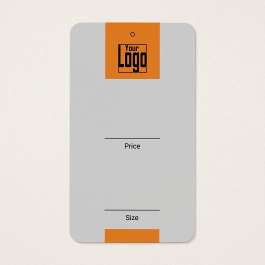 Modernes, graues Orange Logo QR Code Kleidungstari (Vorderseite)