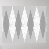 Modernes graues Poster der Raute Mitte des Jahrhun (Vorne)