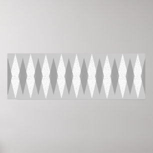 Modernes graues Poster der Raute Mitte des Jahrhun